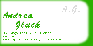 andrea gluck business card